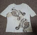 Mooi shirt met opdruk maat 42, Beige, Maat 42/44 (L), Ophalen of Verzenden, Zo goed als nieuw