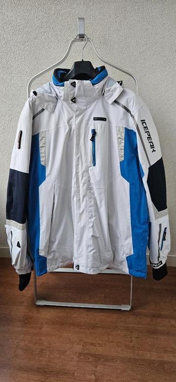 Mooie ICEPEAK blauw/wit/zwarte warme wintersportjas, maat 56 beschikbaar voor biedingen