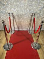 Te huur rode loper met zilveren paaltjes en koorden, Ophalen, Zo goed als nieuw, Overige