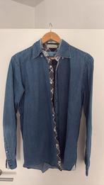Overhemd HUGH MAAT M, Ophalen of Verzenden, Gedragen, Blauw