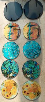 Twee sets glazen Vincent van Gogh onderzetters, Huis en Inrichting, Ophalen of Verzenden, Zo goed als nieuw, Glas of Kopje