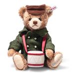 2025 Steiff 005909 Kerstbeer Little Drummer boy, 28cm., Info@steiff.com, Steiff, Steiff, Stoffen beer