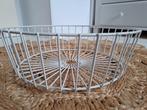 XL draadmand | mand wit metaal | retro vintage model, Ophalen of Verzenden, Rond, Overige materialen