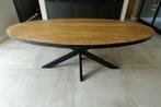 Eettafel mangohout naturel met zwarte rand NIEUW160 /180/200, Huis en Inrichting, Tafels | Eettafels, Nieuw, Vijf personen of meer