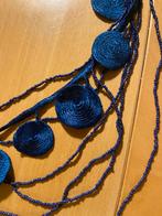 Handgemaakte Halsketting - Uniek Sierraad, Blauw, Nieuw, Ophalen of Verzenden, Overige materialen