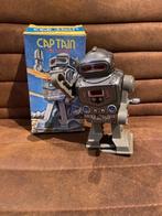 Captain with ultra spark blik robot windup toy MTU jaren '60, Gebruikt, Ophalen of Verzenden