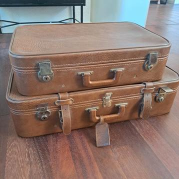 Vintage Lederen Kofferset beschikbaar voor biedingen