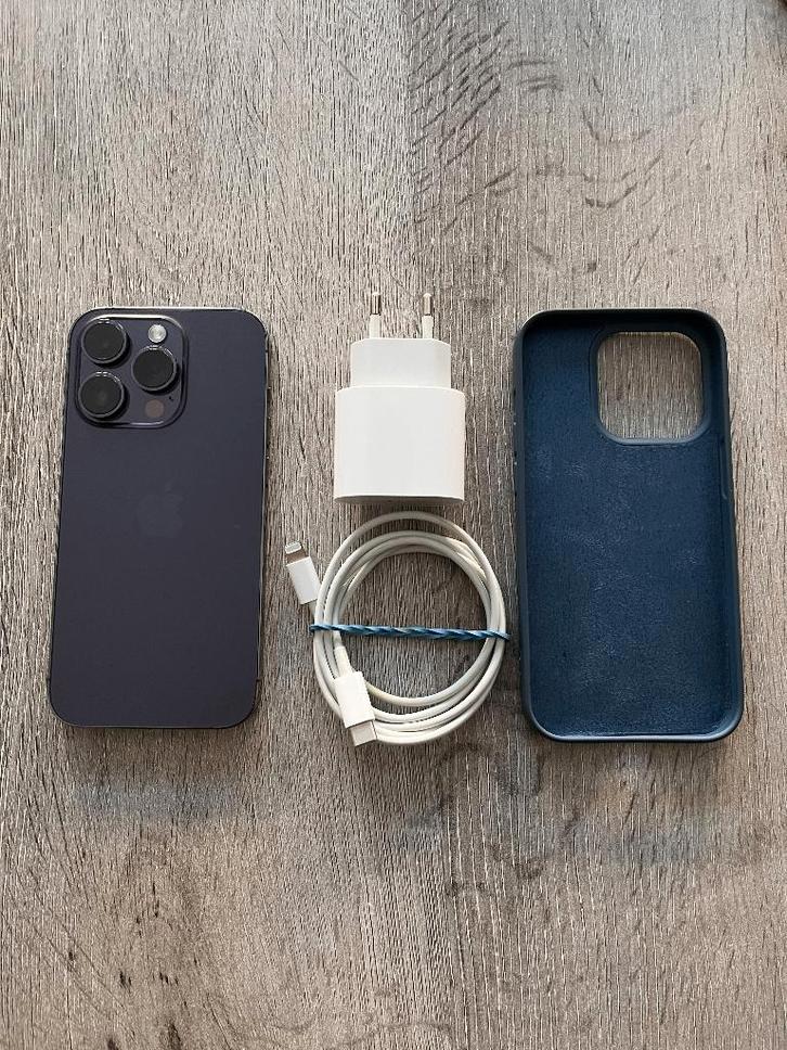iphone 14 pro paars 128GB, Telecommunicatie, Mobiele telefoons | Apple iPhone, Gebruikt, 128 GB, Zonder simlock, iPhone 14 Pro