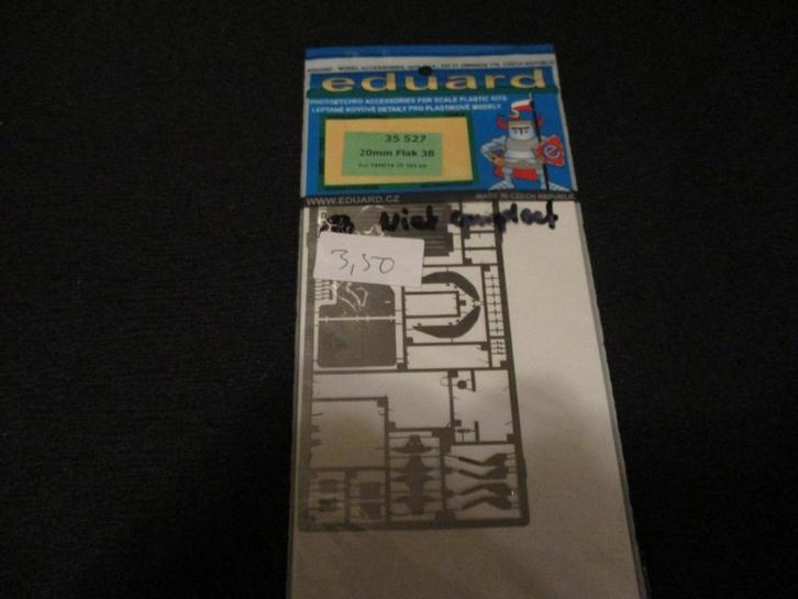 H-629,EDUARD 1-35,NO,35527,Flak 38 20mm,NIET COMPLEET PE SET, Hobby en Vrije tijd, Modelbouw | Auto's en Voertuigen, Gebruikt