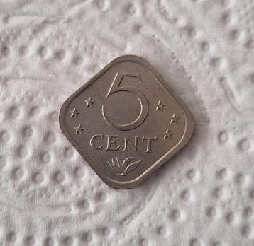 TE KOOP! 1 Munt 5c van Nederlandse Antillen uit 1981! beschikbaar voor biedingen
