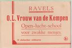 Ravels (B) Openluchtschool voor zwakke meisjes compl.set 32x, Verzenden, 1940 tot 1960, Ongelopen, Antwerpen