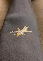 Straaljager F16 Fighting Falcon vliegtuig stropdas, Ophalen of Verzenden, Nieuw, Blauw