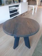 Houten salontafel, Huis en Inrichting, Tafels | Salontafels, Ophalen, Gebruikt, 50 tot 100 cm, Rond