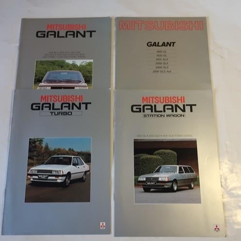Mitsubishi Galant 1981 1982 folders origineel NL tekst SET, Ophalen of Verzenden, Gelezen, Mitsubishi