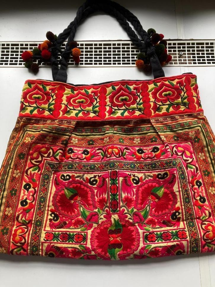 Grote prachtige Boho/Ibiza tas, strandtas, Sieraden, Tassen en Uiterlijk, Tassen | Damestassen, Zo goed als nieuw, Overige typen