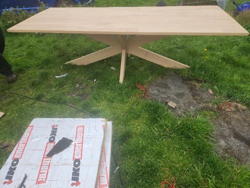 Eiken Eettafel Rechthoek met Spinpoot 270 cm NIEUW 8 tot 10, Huis en Inrichting, Tafels | Eettafels, Nieuw, 100 tot 150 cm, 200 cm of meer