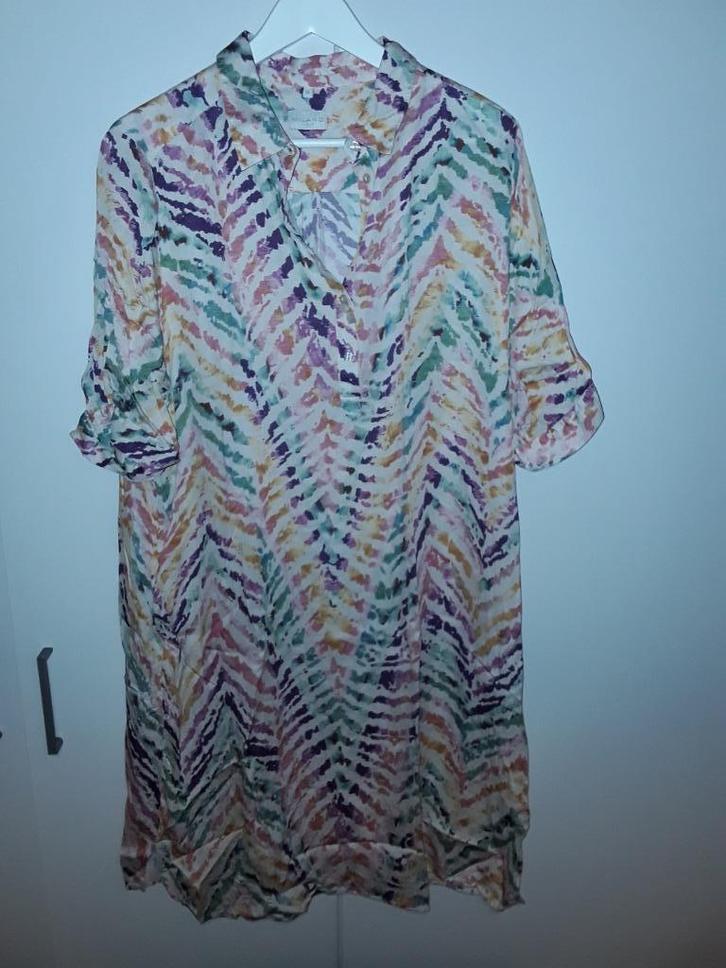 Milano Italy Gekleurde Blouse/Jurk Maat 44, Kleding | Dames, Jurken, Nieuw, Maat 42/44 (L), Overige kleuren, Onder de knie, Ophalen of Verzenden