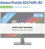 Monitor 24 inch - iiyama ProLite X2474HS-B2, Ophalen, Iiyama ProLite, Kantelbaar, 23,6