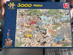 Jan v Haasteren 3000 op Safari, Hobby en Vrije tijd, Denksport en Puzzels, Ophalen of Verzenden, Meer dan 1500 stukjes, Zo goed als nieuw