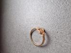 Gouden 14k mattenklopper ring, Sieraden, Tassen en Uiterlijk, Ringen, Ophalen of Verzenden, Zo goed als nieuw, 17 tot 18, Dame