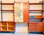 Jaren 50 Italiaanse vintage wandkast wandsysteem, Huis en Inrichting, Kasten | Wandmeubels, Ophalen of Verzenden, Gebruikt, 25 tot 50 cm