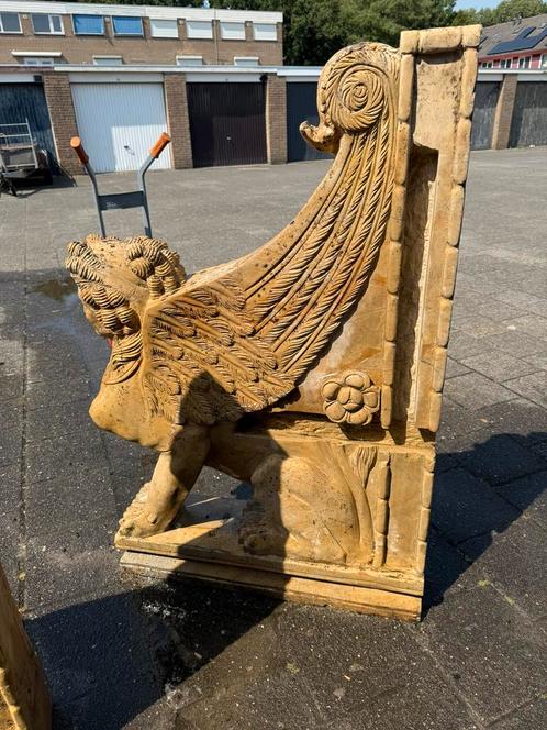 Antieke natuurstenen sphinxen, Antiek en Kunst, Kunst | Beelden en Houtsnijwerken, Ophalen