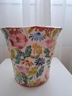 Vrolijke kleurige bloempot plantenpot / villa pottery, Ophalen, Overige kleuren, Aardewerk of Porselein, Zo goed als nieuw