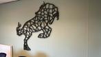 Wanddecoratie paard zwart mdf 190cm, Zo goed als nieuw, Ophalen