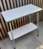 Vintage retro formica bijzet/ keuken tafel., Ophalen, 50 tot 100 cm, Zo goed als nieuw, 25 tot 50 cm
