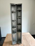 Unieke design ovale badkamerkast met schapjes, Met plank(en), Minder dan 50 cm, Gebruikt, 100 tot 150 cm