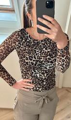 Modstrom luipaard top loavies zara XS 34 mesh longsleeve, Kleding | Dames, Bruin, Verzenden, Nieuw, Lange mouw