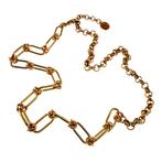 55cm Ketting Dames Verguld RVS Paperclip en Ronde Schakels, Sieraden, Tassen en Uiterlijk, Overige materialen, Verstelbaar, Birgitta-Gracht 33, 6465 EL Kerkrade, Nederland