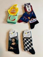 4 x sokken (soort happy socks) Wijn, Mona Lisa, abstract., Verzenden, Zo goed als nieuw