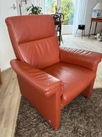 Mooie leren fauteuil in zeer goede staat, Ophalen, Gebruikt, 50 tot 75 cm, Leer