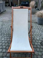 Houten strandstoel, Ophalen, Zo goed als nieuw, Hout, Inklapbaar