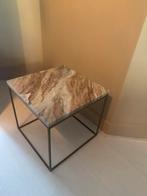 Marmere Bijzettafel VT Wonen, Huis en Inrichting, Ophalen, Minder dan 45 cm, Minder dan 55 cm, Metaal of Aluminium