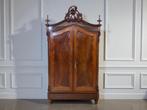 Antieke Mahoniehouten Biedermeier Kuifkast – 220 cm hoog, Antiek en Kunst, Ophalen