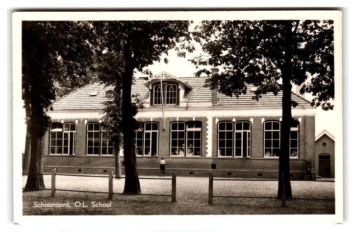 Schoonoord, O.L. School, Verzamelen, Ansichtkaarten | Nederland, Ongelopen, Drenthe, 1940 tot 1960, Ophalen of Verzenden