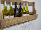 Wijnrekje van Pallethout, Huis en Inrichting, Woonaccessoires | Wijnrekken, Ophalen, Gebruikt, 5 tot 15 flessen, Minder dan 50 cm