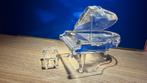 Glazen Miniatuur Piano met Krukje in Doos, Antiek en Kunst, Ophalen of Verzenden