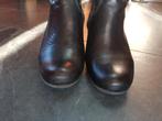 Laarzen leer leren laarsje Paula Urban mt 39 zwart half hoog, Zwart, Lage of Enkellaarzen, Ophalen of Verzenden, Zo goed als nieuw