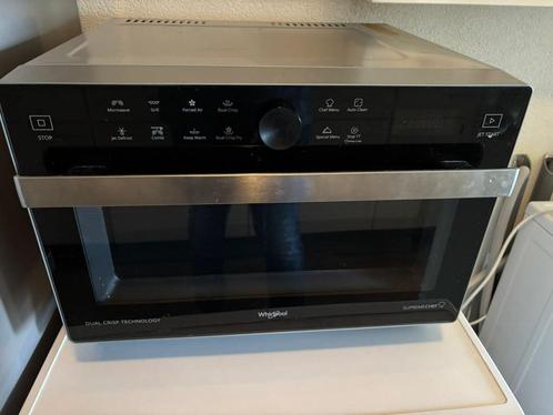 Whirlpool-combimagnetron, Witgoed en Apparatuur, Magnetrons, Gebruikt, Vrijstaand, Combimagnetron, 45 tot 60 cm, Crisp, Grill