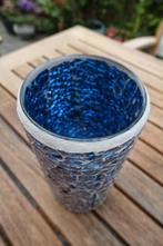 bijzondere grote blauwe mozaiek glas kandelaar, Huis en Inrichting, Woonaccessoires | Kandelaars en Kaarsen, Overige materialen