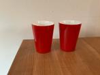 2 rode bekers - Hema Ceramic Premier, Huis en Inrichting, Ophalen of Verzenden, Zo goed als nieuw, Overige stijlen, Overige typen