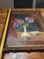 Schilderij met lelies in mooie lijst, Antiek en Kunst, Kunst | Schilderijen | Klassiek, Ophalen of Verzenden