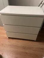 Malm ikea 80x78 met glasplaat, Ophalen, Gebruikt, 50 tot 100 cm, 3 of 4 laden