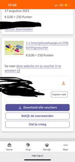 Smartphone hoesjes 25%, Tickets en Kaartjes, Eén persoon, Overige typen