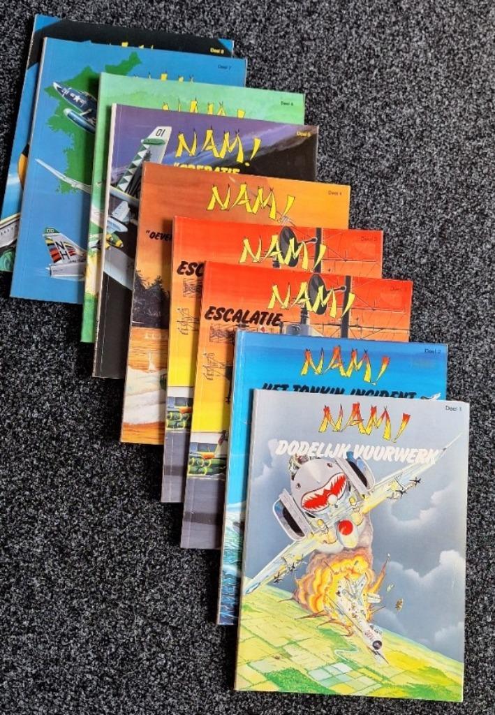 Nam!, 8 stuks stripboeken, Boeken, Stripboeken, Gelezen, Complete serie of reeks, Ophalen of Verzenden