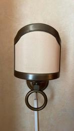 Wandlamp brons, Huis en Inrichting, Lampen | Wandlampen, Ophalen, Gebruikt, Glas, Ouderwets