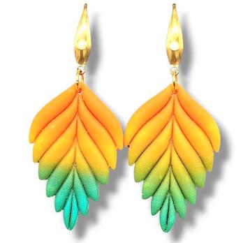 Zomerse Ombre Oorbellen van Polymeerklei - Luclo Arts #48 beschikbaar voor biedingen
